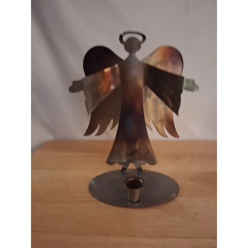 Metal Candle Holder 10 inches tall and 7 inches wide